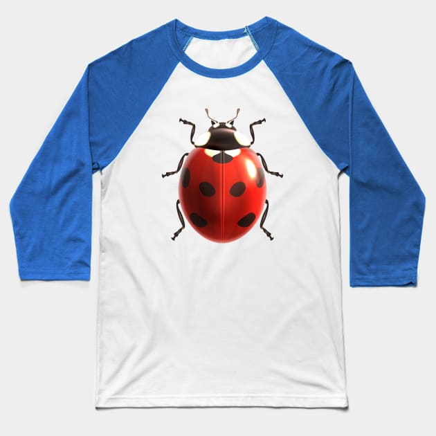 Lady Bug Baseball T-Shirt by Mako Design 